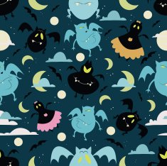 Halloween bat pattern 01