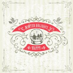 Vintage Christmas Background N17