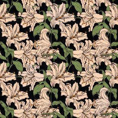 Seamless pattern with flowers lily N5