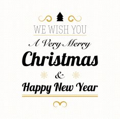Typography Christmas card