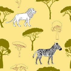 Seamless pattern with savanna animals 1 N2