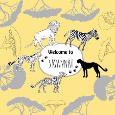 Background with savanna animal