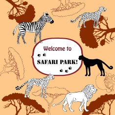 Background with savanna animal N2