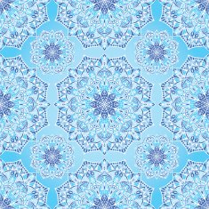 Elegant ornament in blue tones