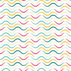 Colorful Seamless Pattern with Waves