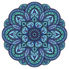 Mandala in blue tones