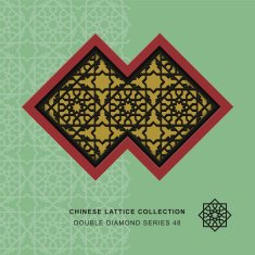 Chinese window tracery double diamond frame 48 star geometry