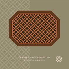 Chinese window tracery polygon frame 45 cross round