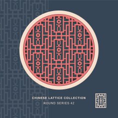Chinese window tracery round frame 42 rectangle flower