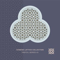 Chinese window tracery trefoil frame 43 polygon round