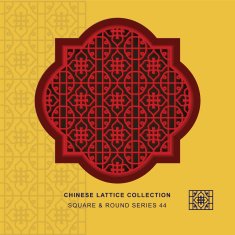 Chinese window tracery square round frame 44 diamond
