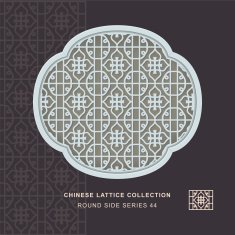 Chinese window tracery round side frame 44 diamond