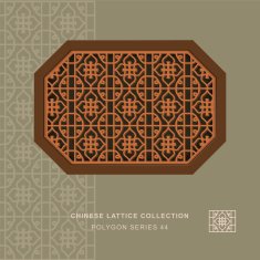 Chinese window tracery polygon frame 44 diamond round