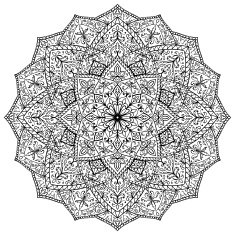 Mandala with floral elements