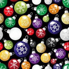shiny christmas decoration with snowflake seamless black pattern eps10