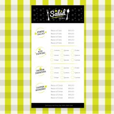 Salad Restaurant menu design template with logo N2