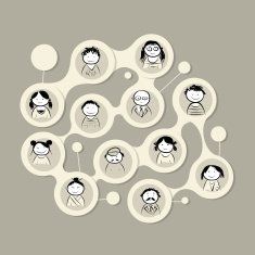 Social media network concept for your design