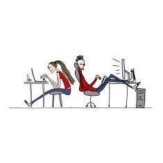 Programmers at work sketch for your design N4