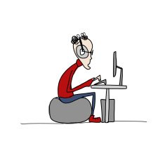 Programmer at work sketch for your design N10