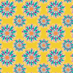 FLOWER YELLOW VIOLET BLUE PATTERN N2
