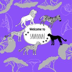 Background with savanna animal 11-08