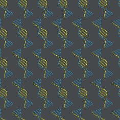 Seamless pattern DNA sign Abstract background with molecules