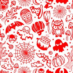Vector vintage Halloween seamless N2