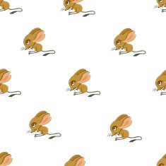 seamless cute mouse pattern vector N2