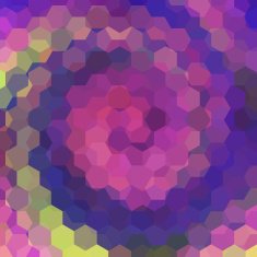 abstract background consisting of pink purple blue hexagons