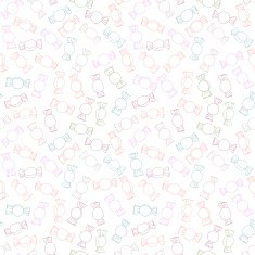 Outline candies Seamless pattern Sweet food background