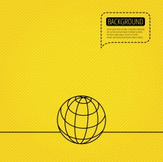 Globe icon World travel sign N2