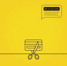 Expired credit card icon Shopping sign N2