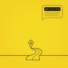 Destination pointer icon Road location sign N2