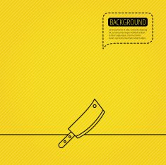 Butcher knife icon Kitchen chef tool sign N2