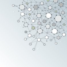 Abstract Dna molecule structure with Polygon
