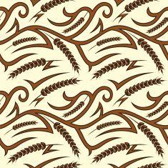 Autumn Wheat Seamless Pattern