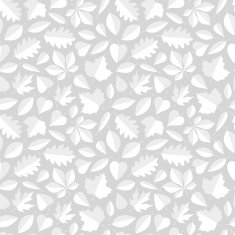 White Leaves Seamless Pattern