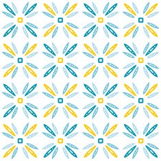 Scandinavian design pattern with floral abstraction on white background