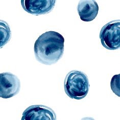 Dark Blue Vector Abstract Watercolor Seamless Pattern with Dots Strokes