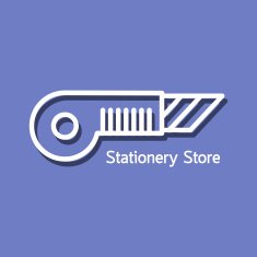 Linear logo for stationery store N2