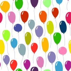 Bright colored ballons background Seamless pattern N2