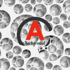 Abstract background holey wall with penetrating circle border