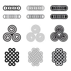 Celtic Knots Patterns and Mayan spirals
