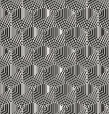 monochrome hexagonal grid pattern