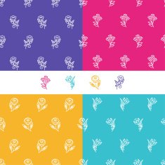 vector set of seamless patterns N6