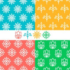 vector set of seamless patterns N7