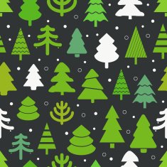 Abstract christmas trees seamless background Design elements