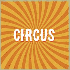 Circus Vintage Swirl Sunburst Lines Background