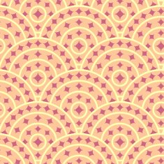 Cirlce With Ruby Shape Vector Seamless Pattern N2