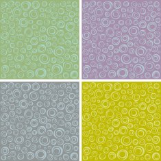 irregular concentric circles pattern set in different colors N3